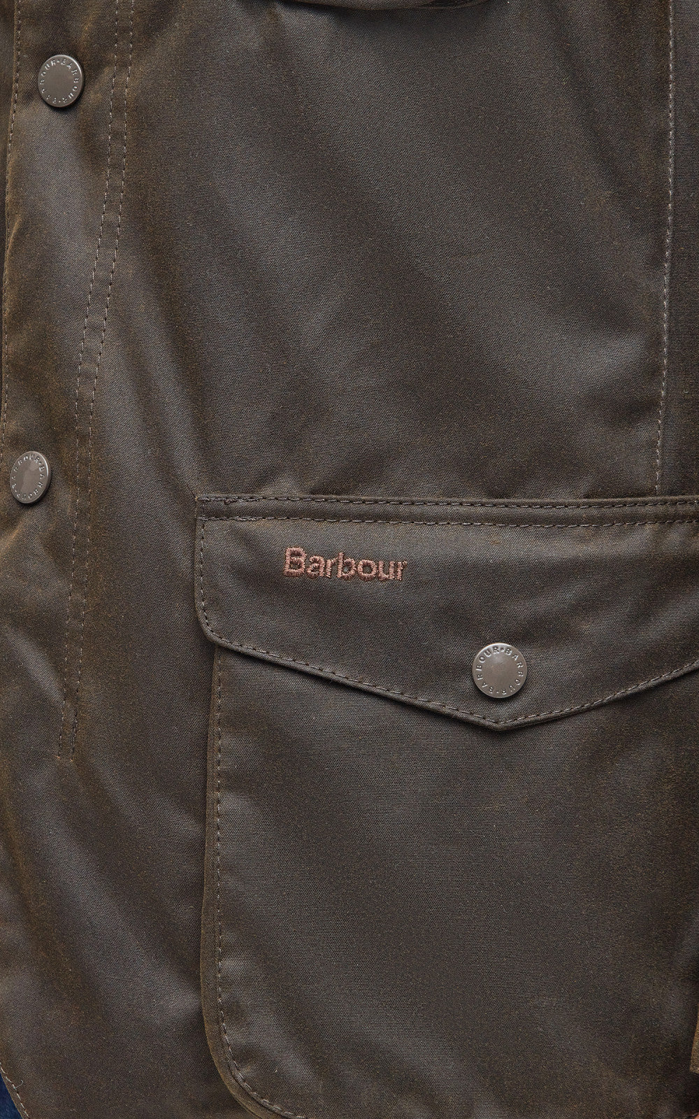Barbour Ogston Wax Jacket Olive - Image 7