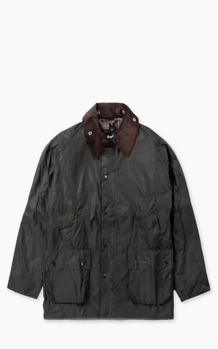 Barbour Ogston Wax Jacket Olive - Image 9