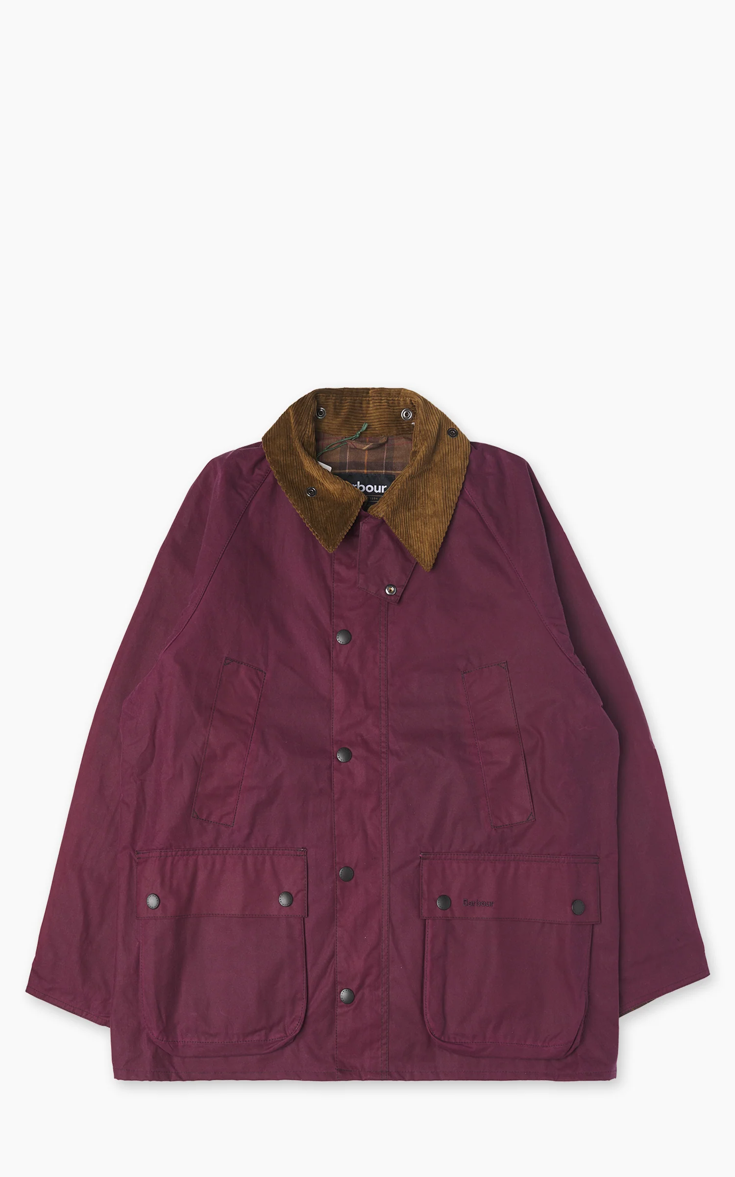 Barbour Oversized Bedale Waxed Jacket Wine
