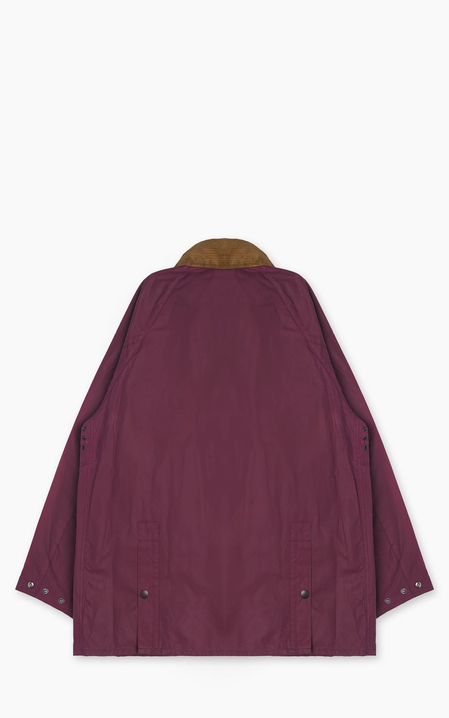 Barbour Oversized Bedale Waxed Jacket Wine - Image 4