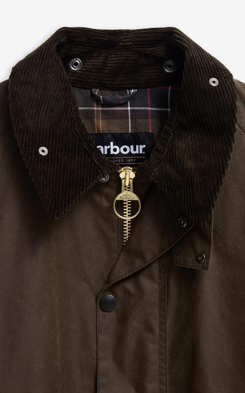Barbour Oversized Transport Waxed Jacket Beech - Image 5