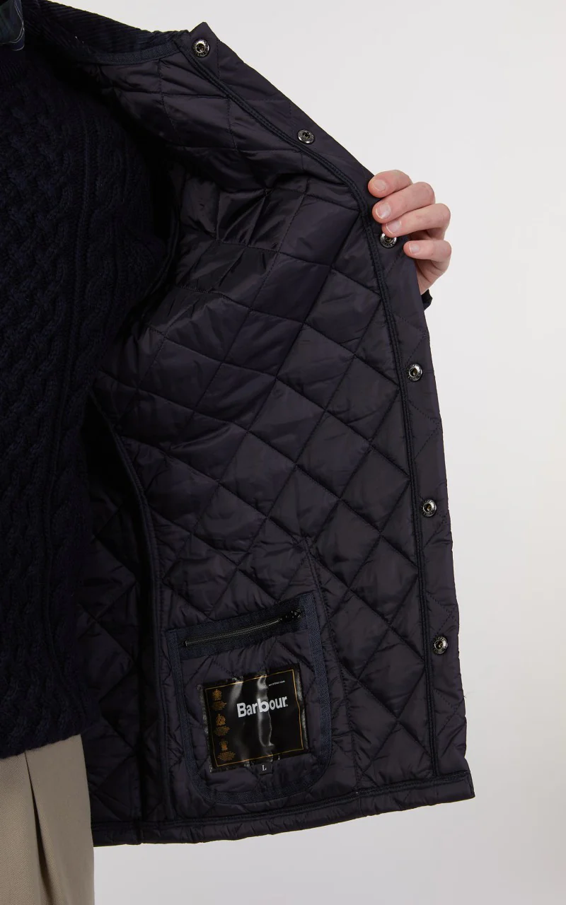 Barbour Quilted Jacket Heritage Liddesdale Navy - Image 10