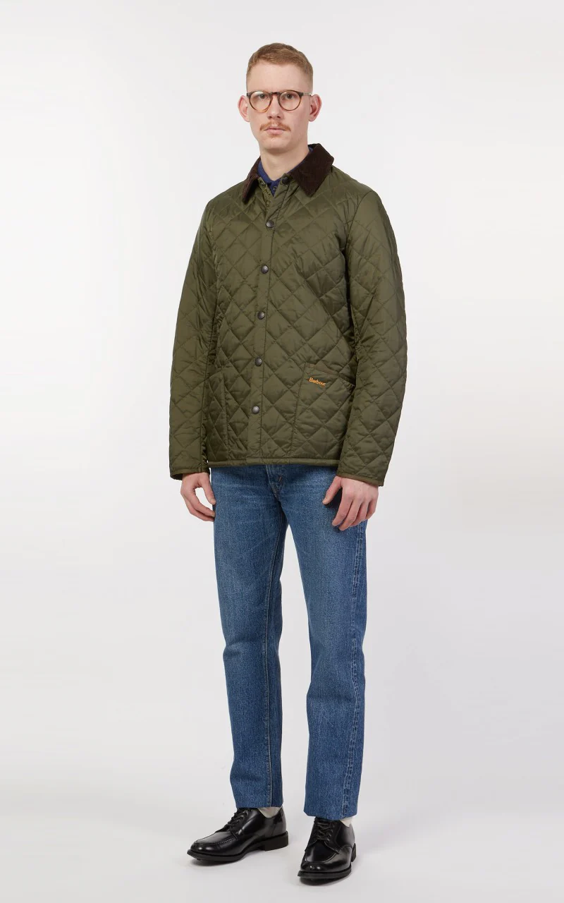 Barbour Quilted Jacket Heritage Liddesdale Olive - Image 3
