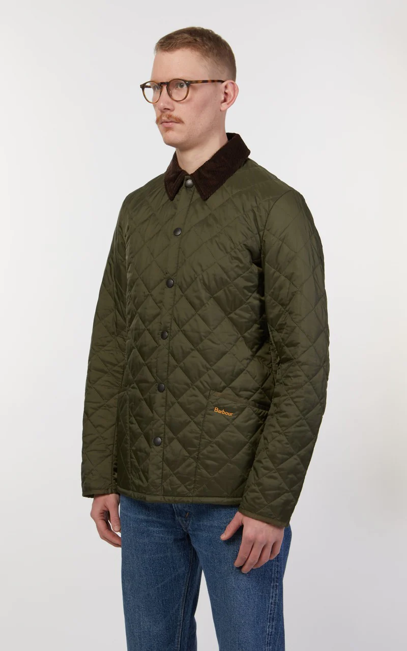 Barbour Quilted Jacket Heritage Liddesdale Olive - Image 4