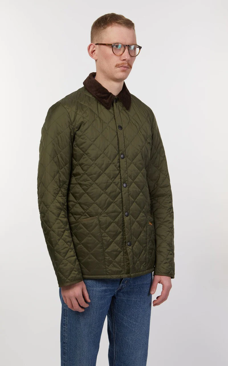 Barbour Quilted Jacket Heritage Liddesdale Olive - Image 5