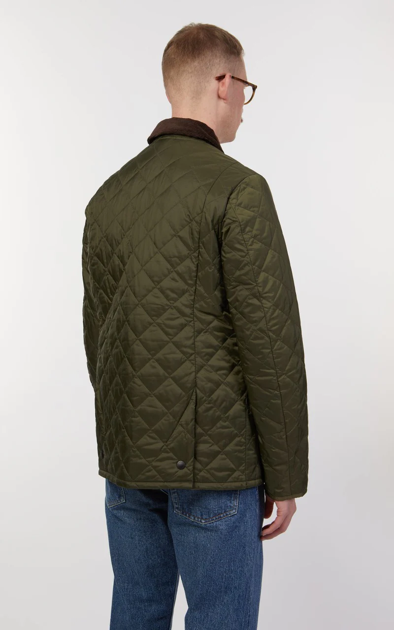 Barbour Quilted Jacket Heritage Liddesdale Olive - Image 6