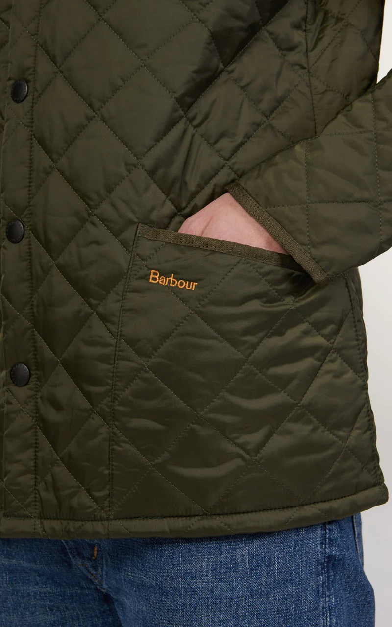 Barbour Quilted Jacket Heritage Liddesdale Olive - Image 7