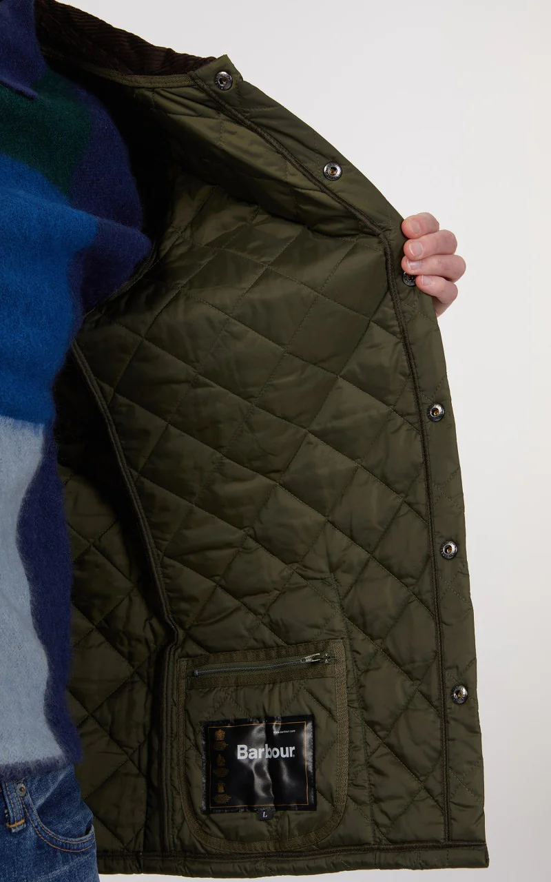 Barbour Quilted Jacket Heritage Liddesdale Olive - Image 9