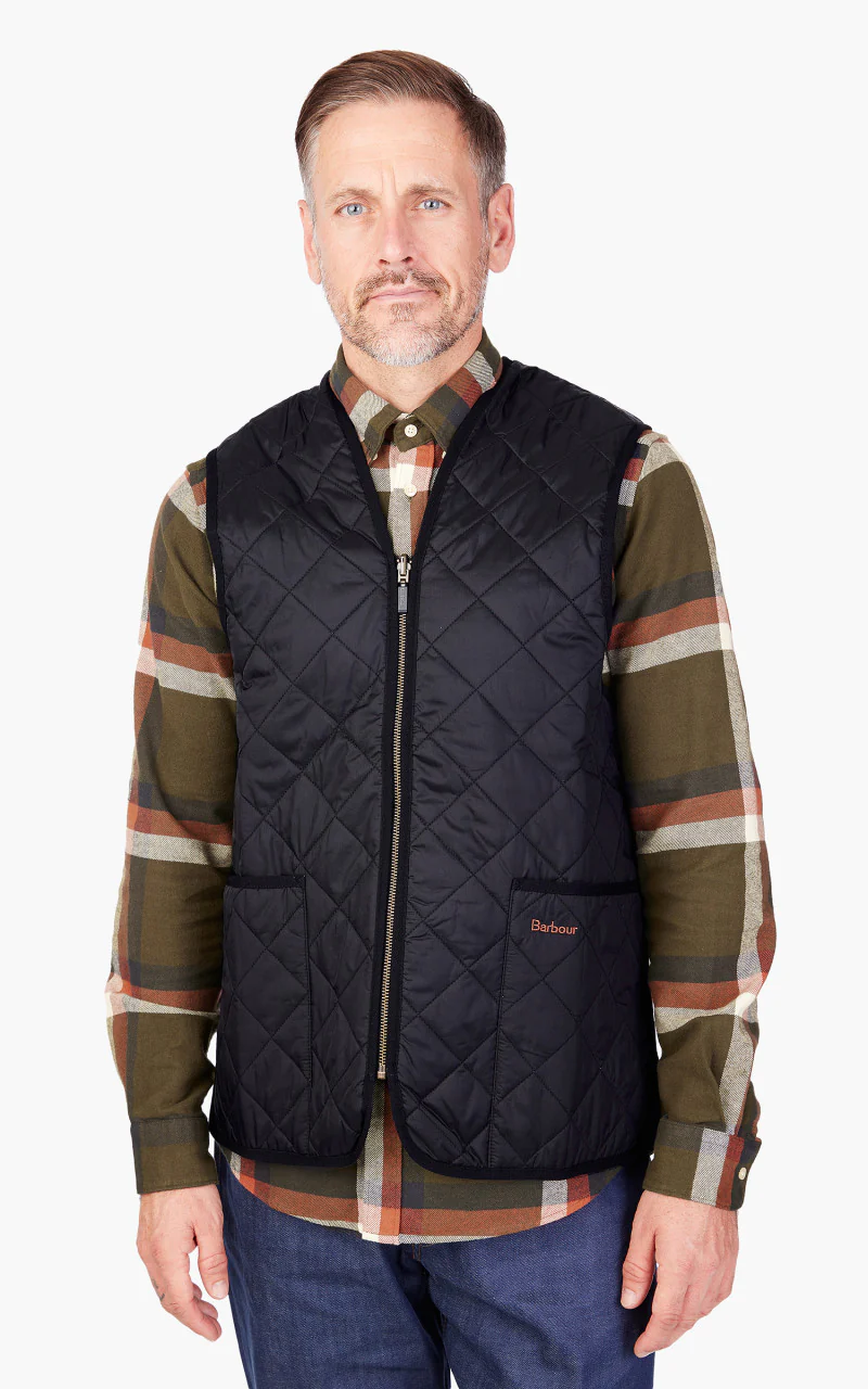 Barbour Quilted Zip Liner Black - Image 2