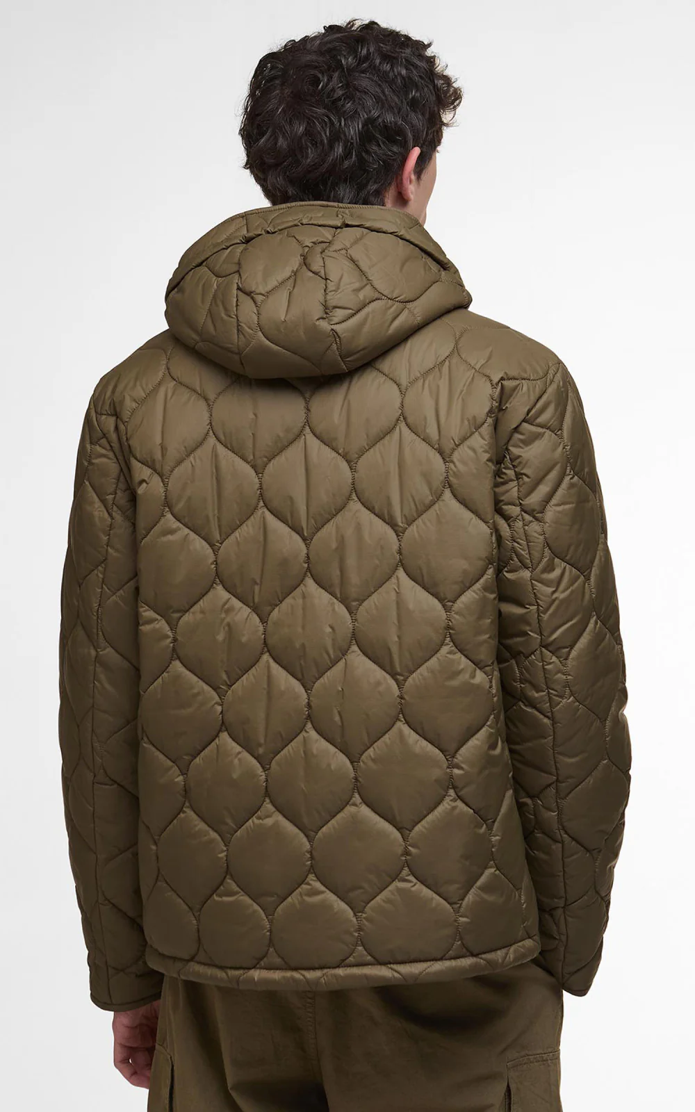 Barbour Re-Engineered Hooded Spey Quilted Jacket Beech - Image 6