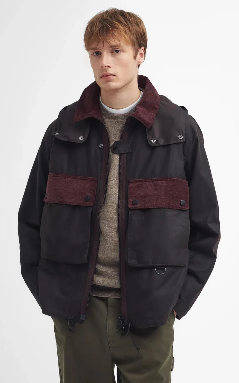Barbour Re-Engineered Waxed Spey Jacket Rustic - Image 3