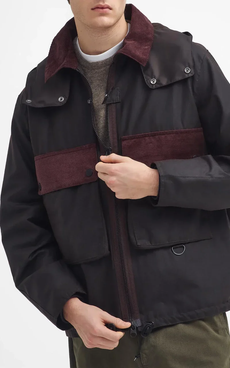 Barbour Re-Engineered Waxed Spey Jacket Rustic - Image 5