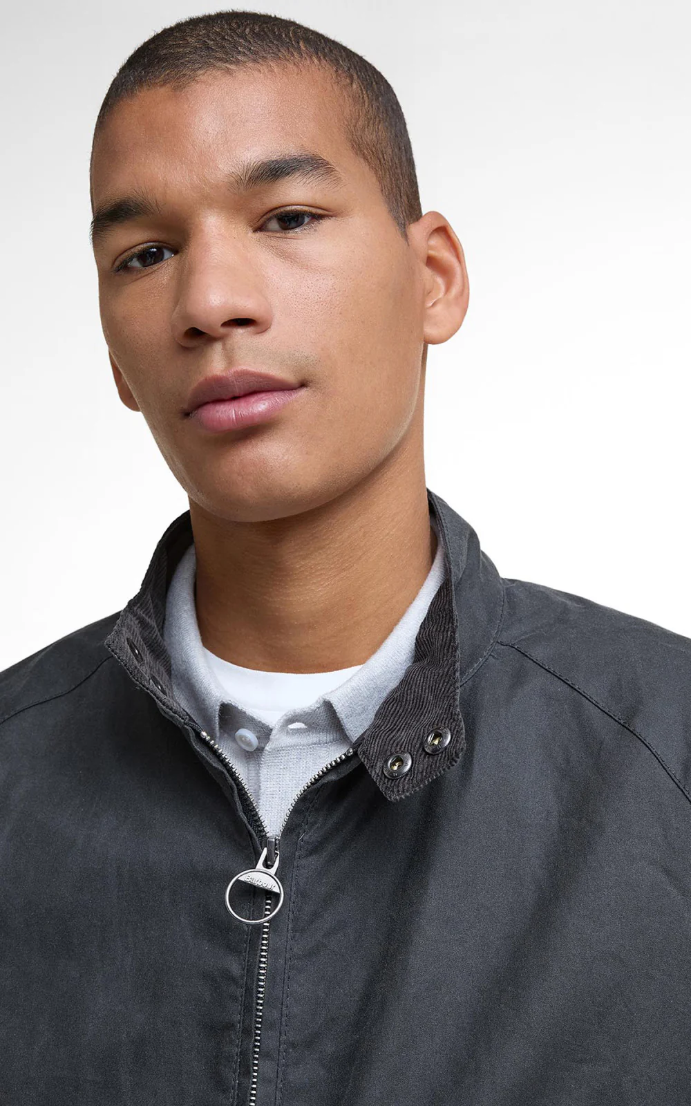 Barbour Royston Wax Jacket Grey - Image 4