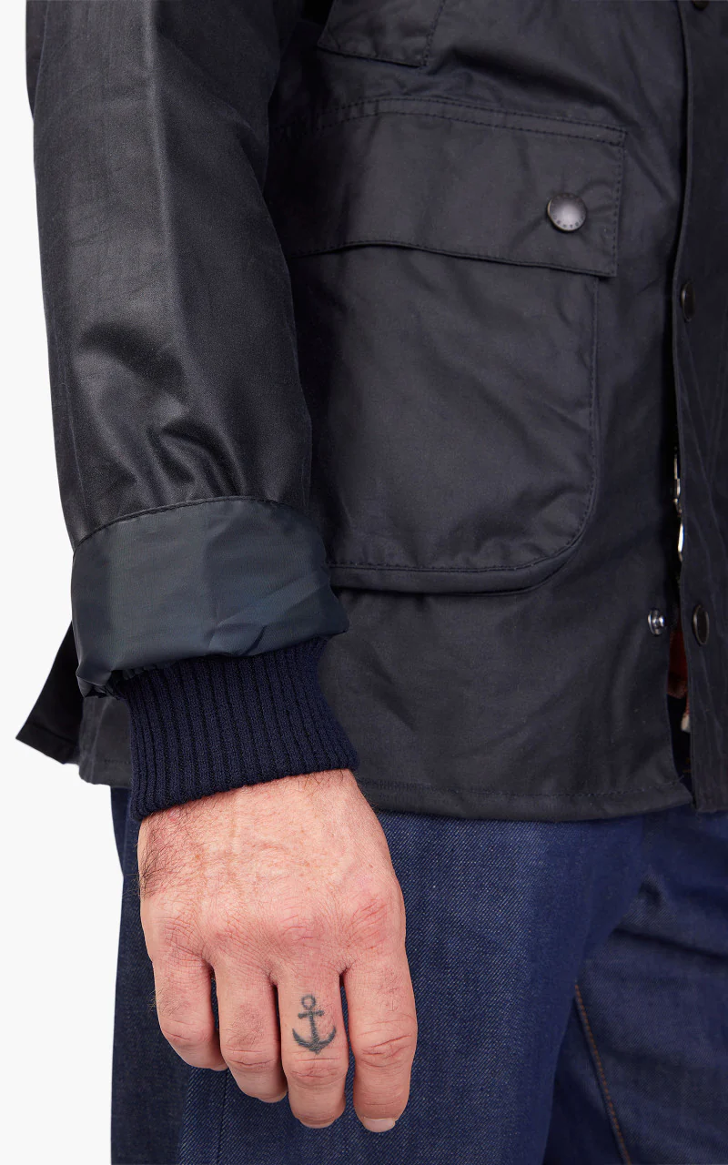 Barbour SL Bedale Wax Jacket Navy - Image 10