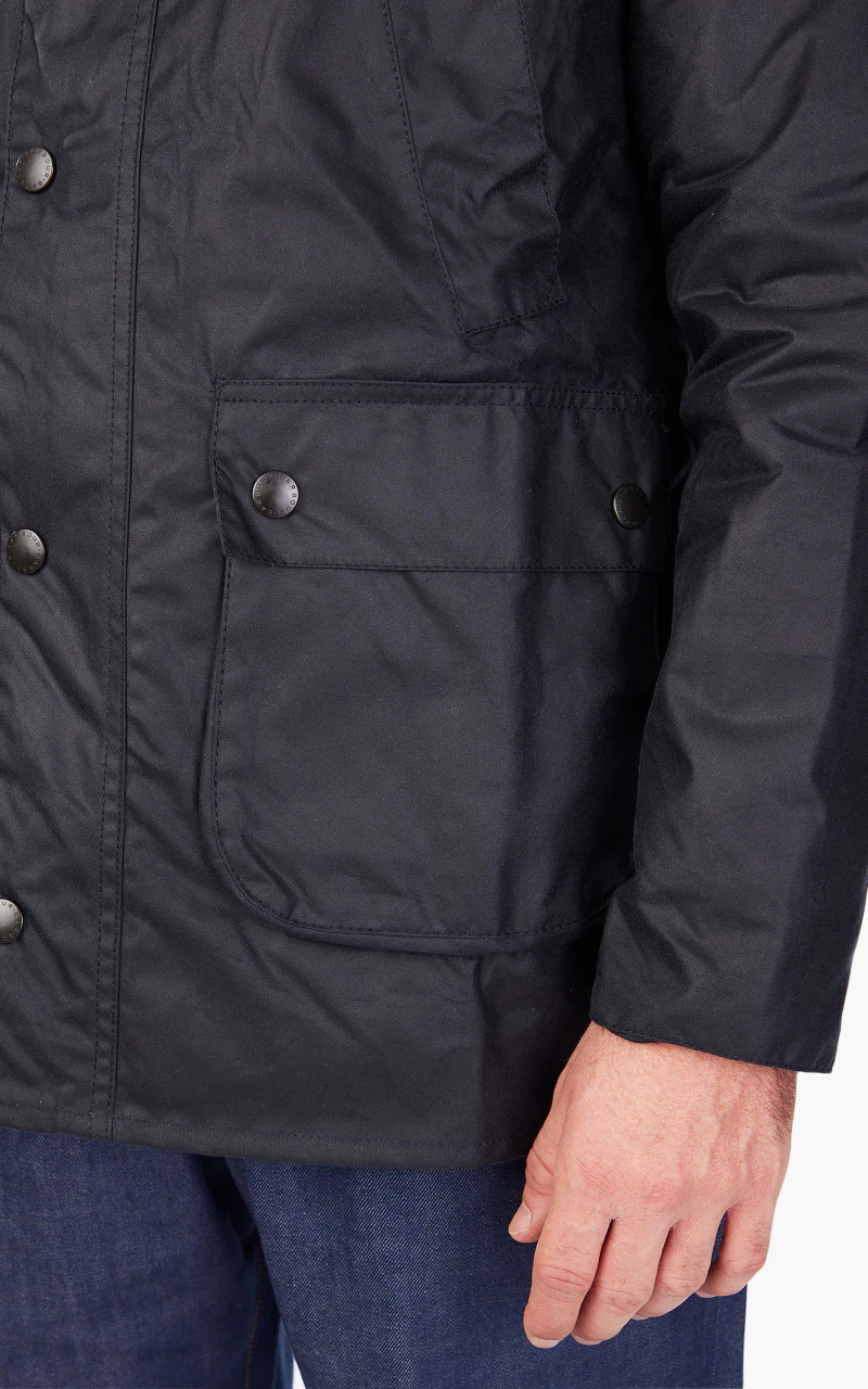 Barbour SL Bedale Wax Jacket Navy - Image 6