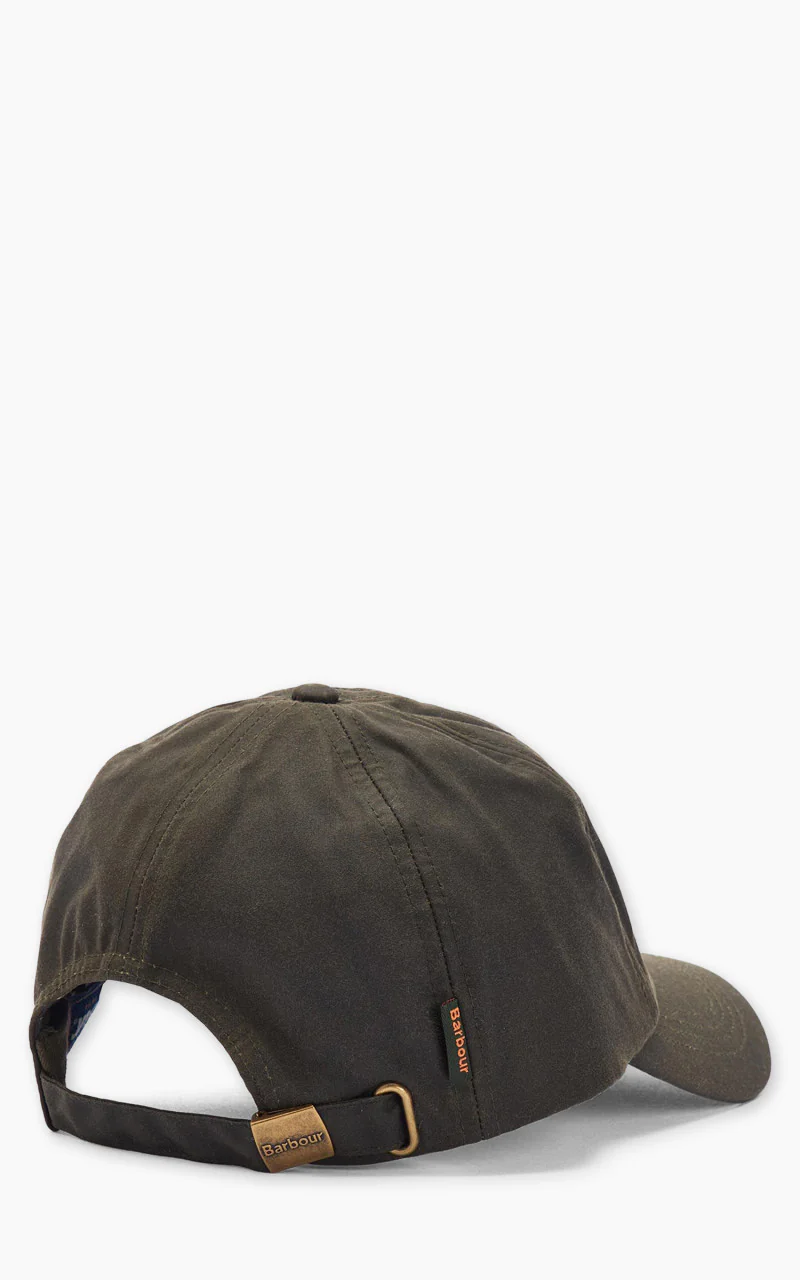 Barbour Wax Sports Cap Olive - Image 3