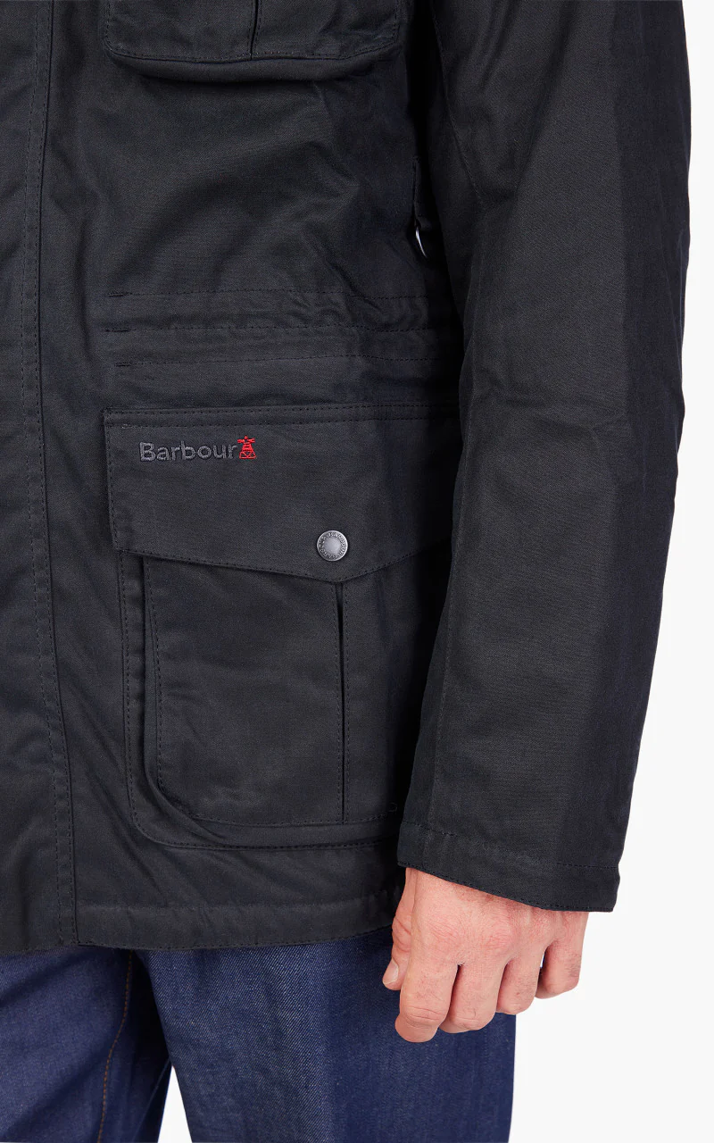 Barbour Winter Corbridge Wax Jacket Navy - Image 7