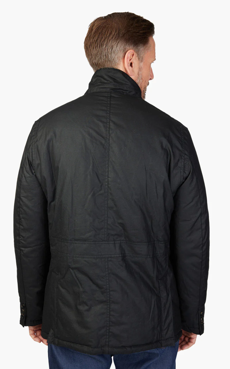 Barbour Winter Lutz Wax Jacket Black - Image 8