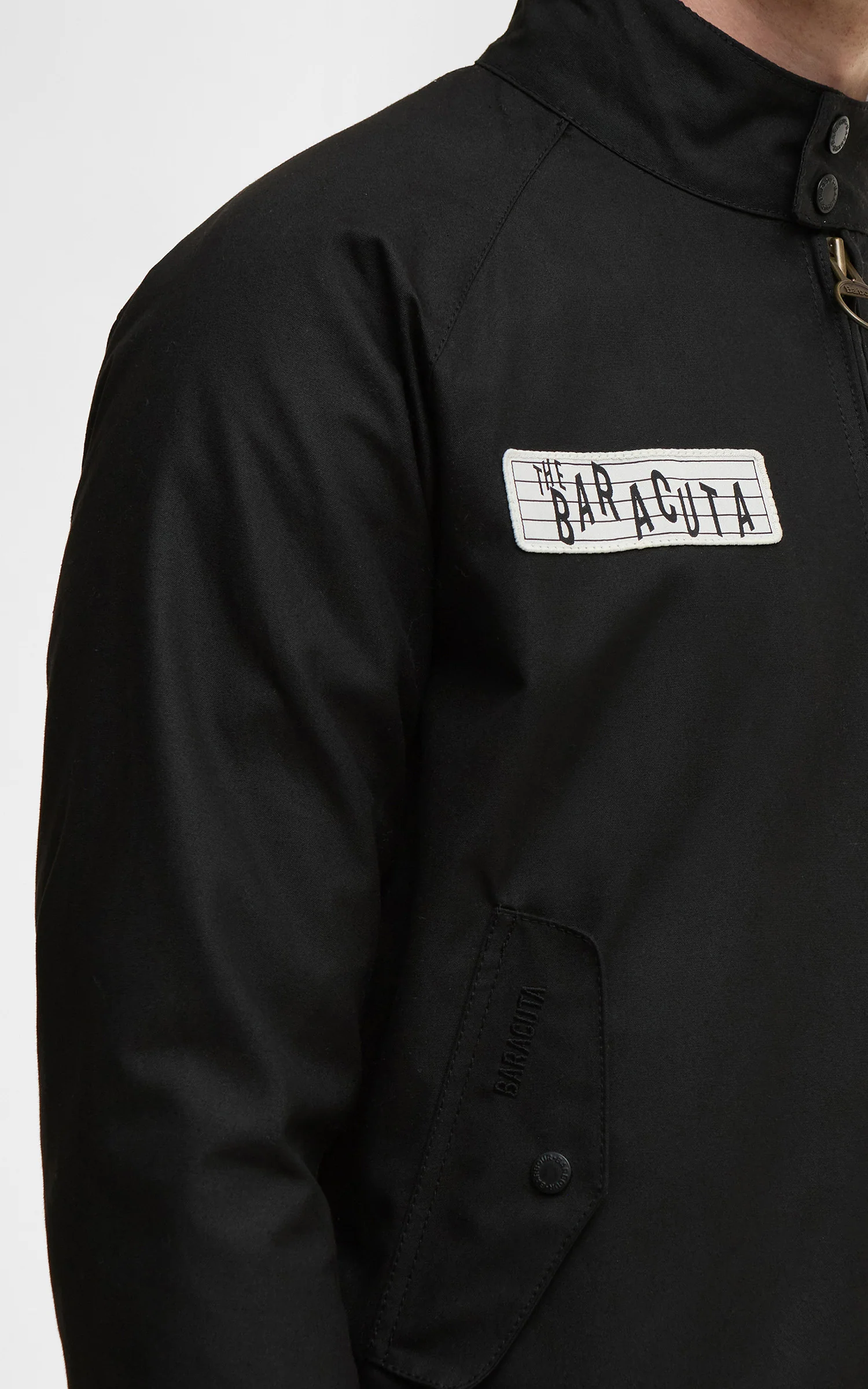 Barbour x Baracuta Badged Porton Wax Jacket Black - Image 4