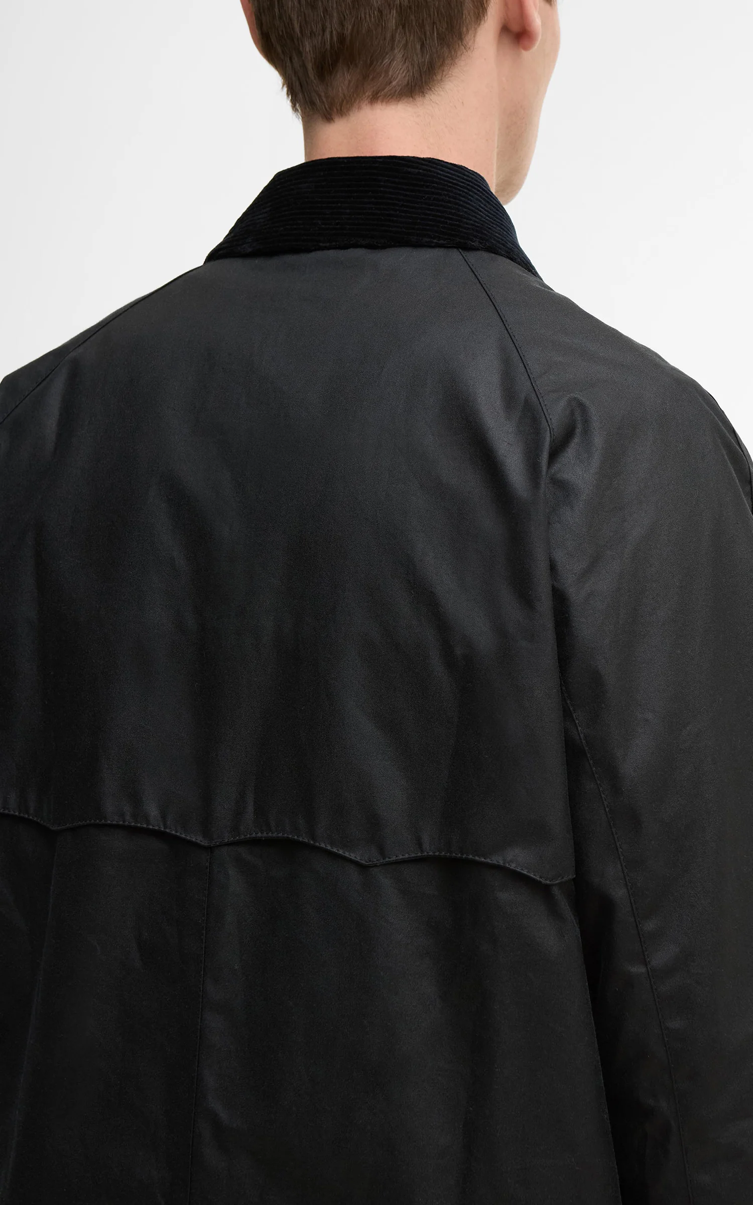 Barbour x Baracuta Car Coat Tyne Waxed Navy - Image 3