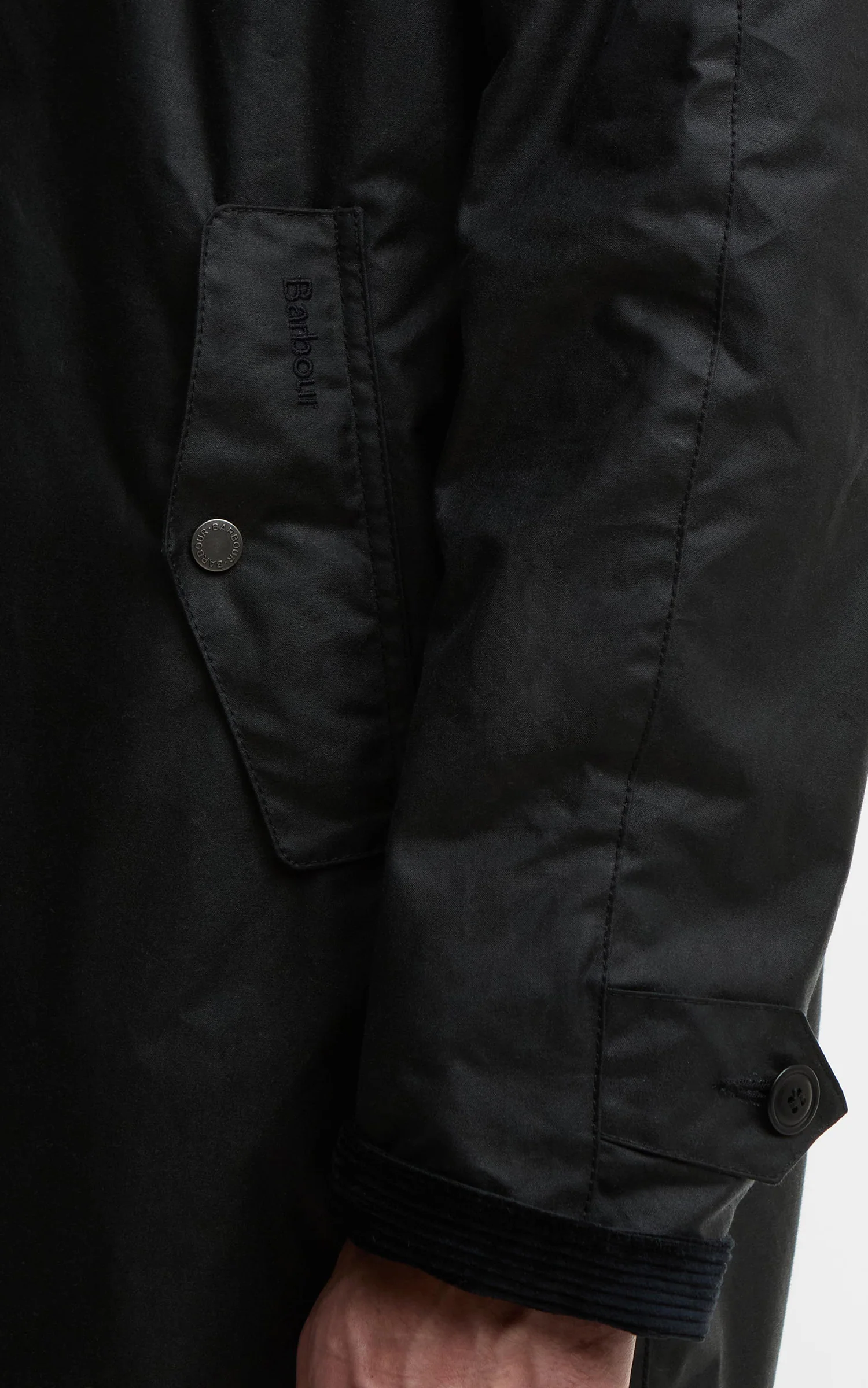 Barbour x Baracuta Car Coat Tyne Waxed Navy - Image 7