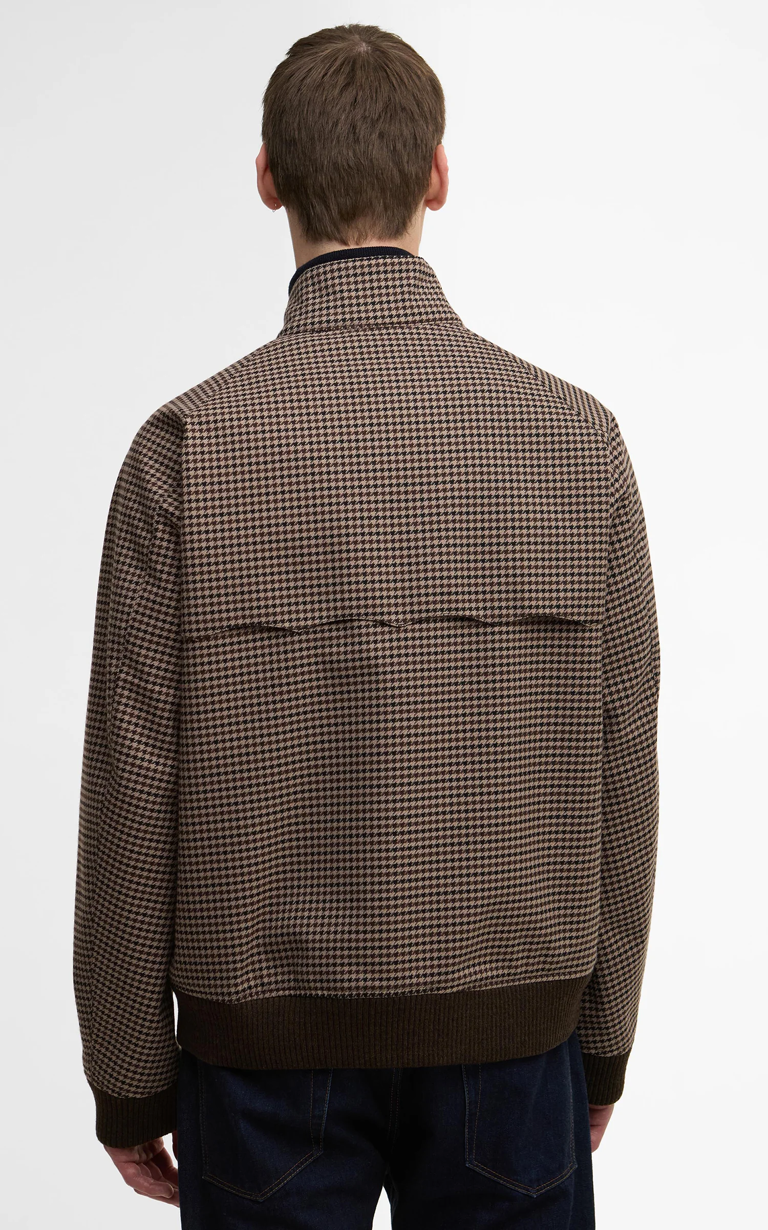 Barbour x Baracuta Jacket Porton Showerproof Brown Houndstooth - Image 8