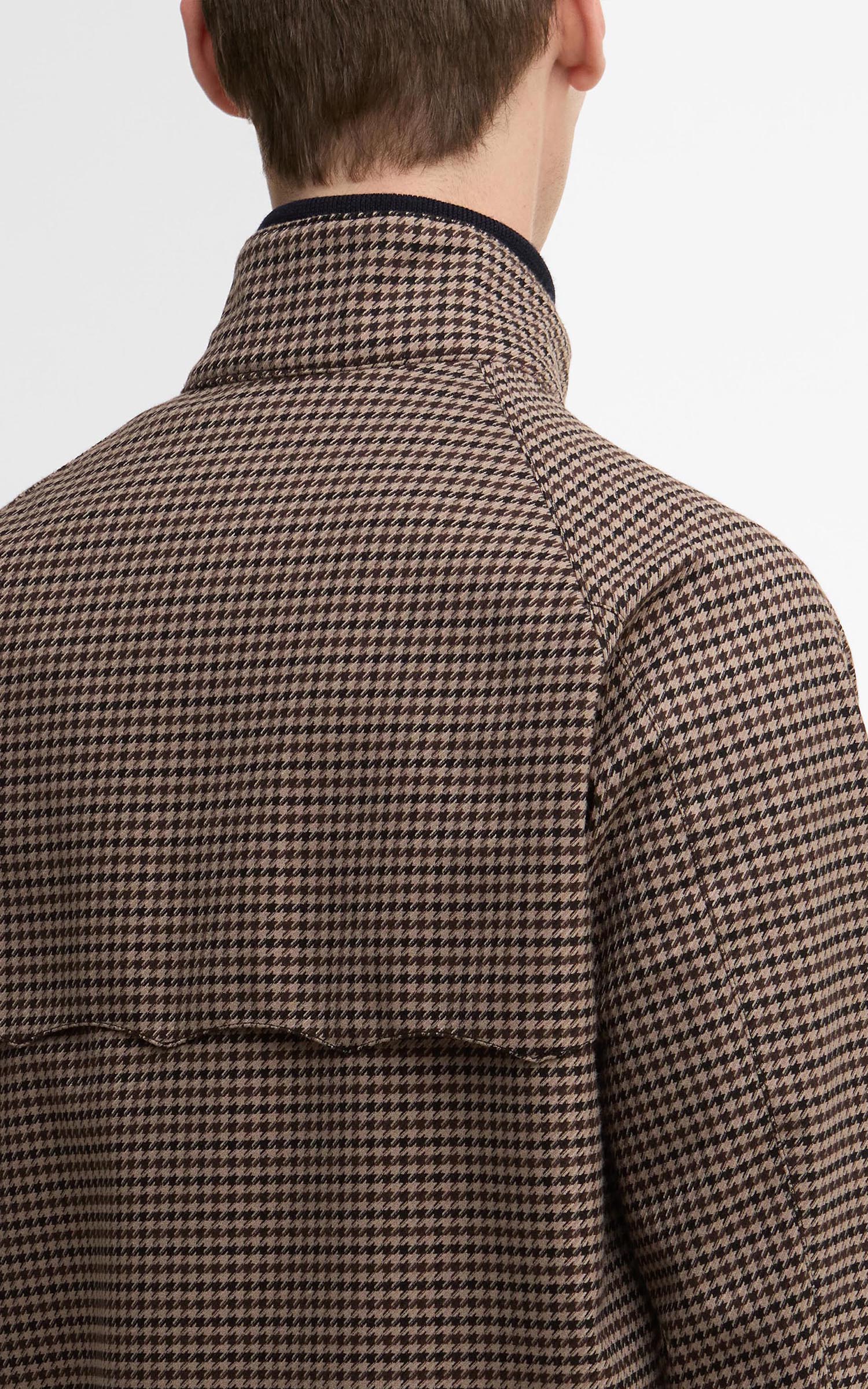 Barbour x Baracuta Jacket Porton Showerproof Brown Houndstooth - Image 9