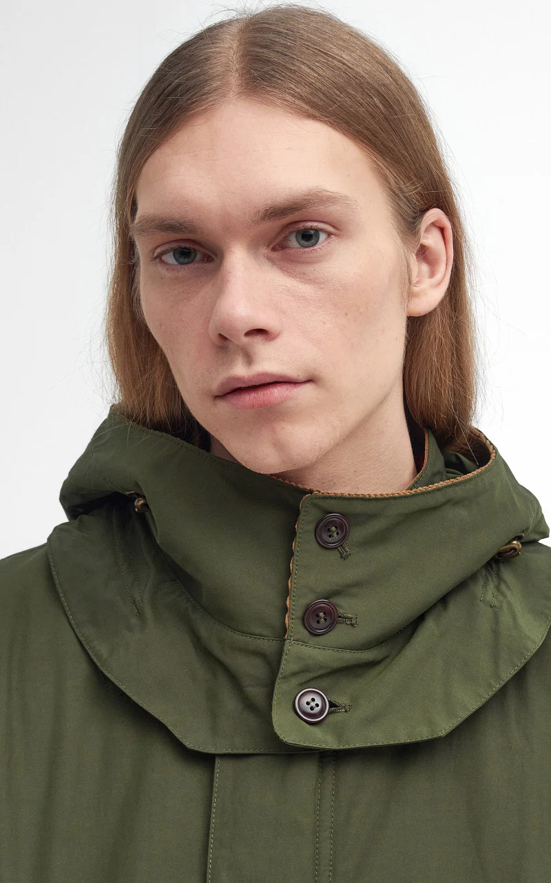 Barbour x Baracuta Mods Casual Parka Beech - Image 4