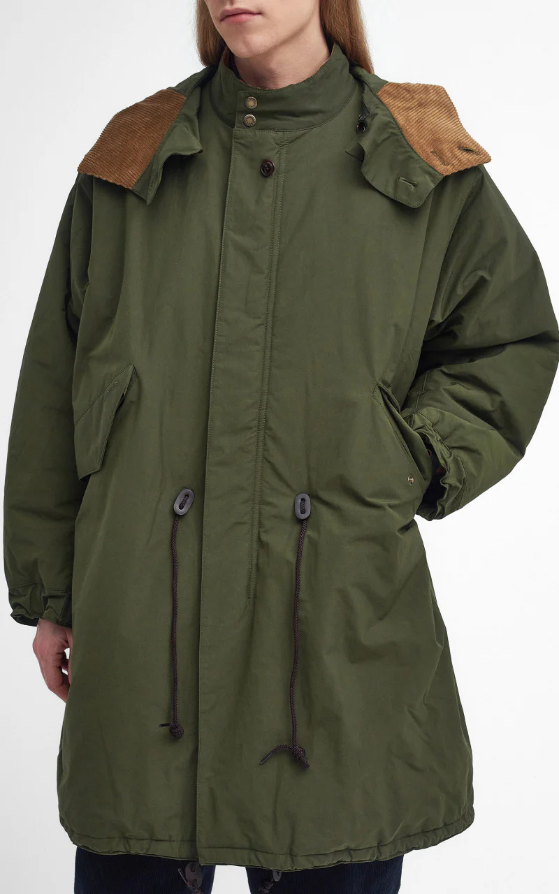 Barbour x Baracuta Mods Casual Parka Beech - Image 6