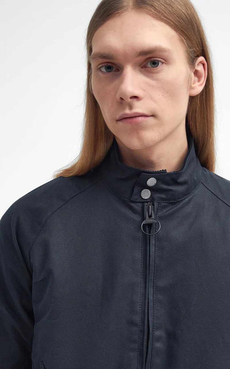 Barbour x Baracuta Porton Wax Jacket Navy - Image 4