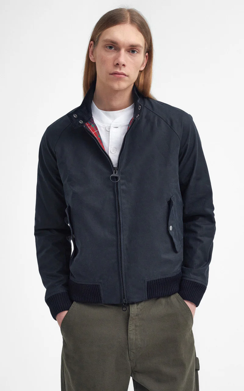 Barbour x Baracuta Porton Wax Jacket Navy - Image 9