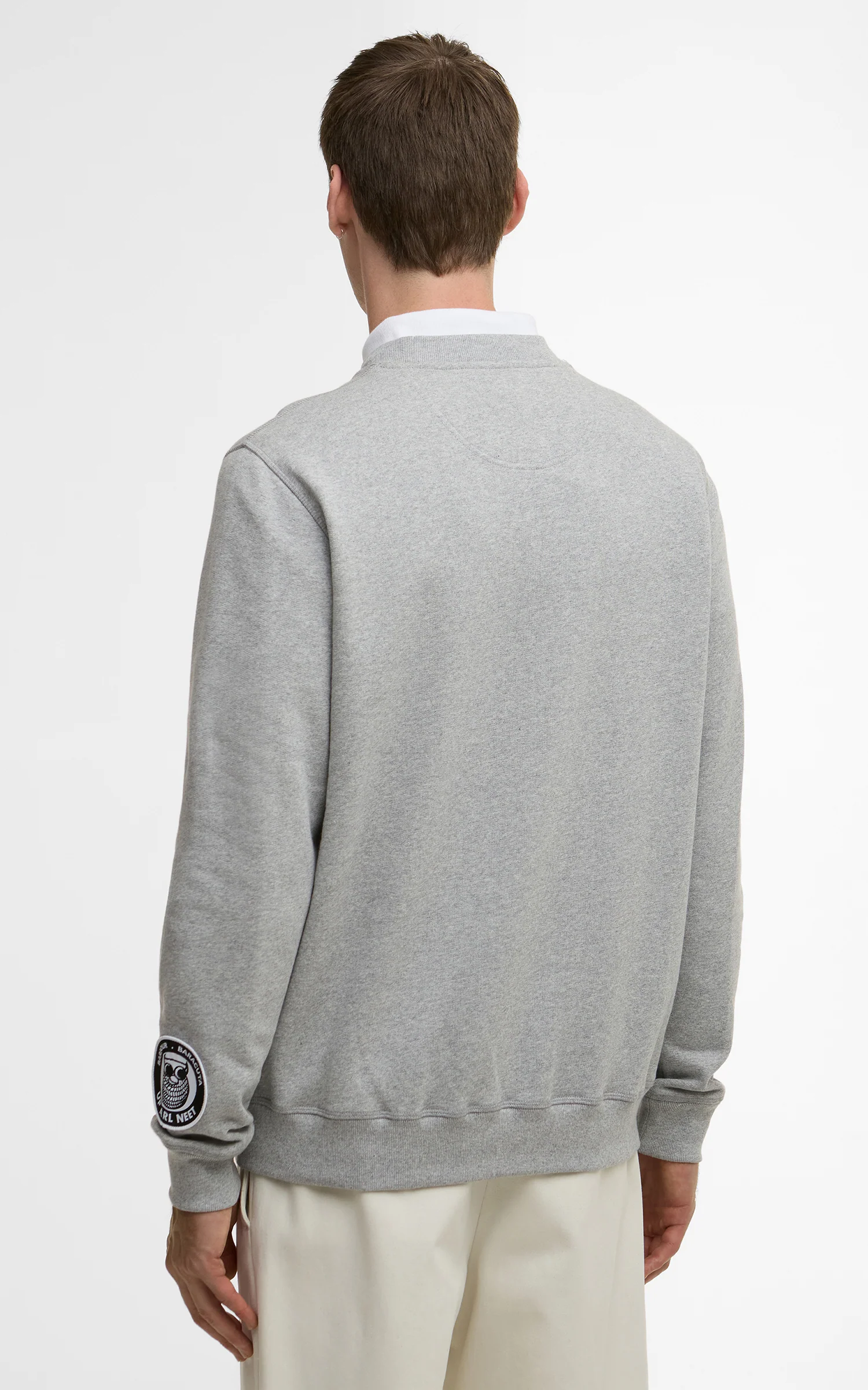 Barbour x Baracuta Sweatshirt Northern Grey Marl - Image 3