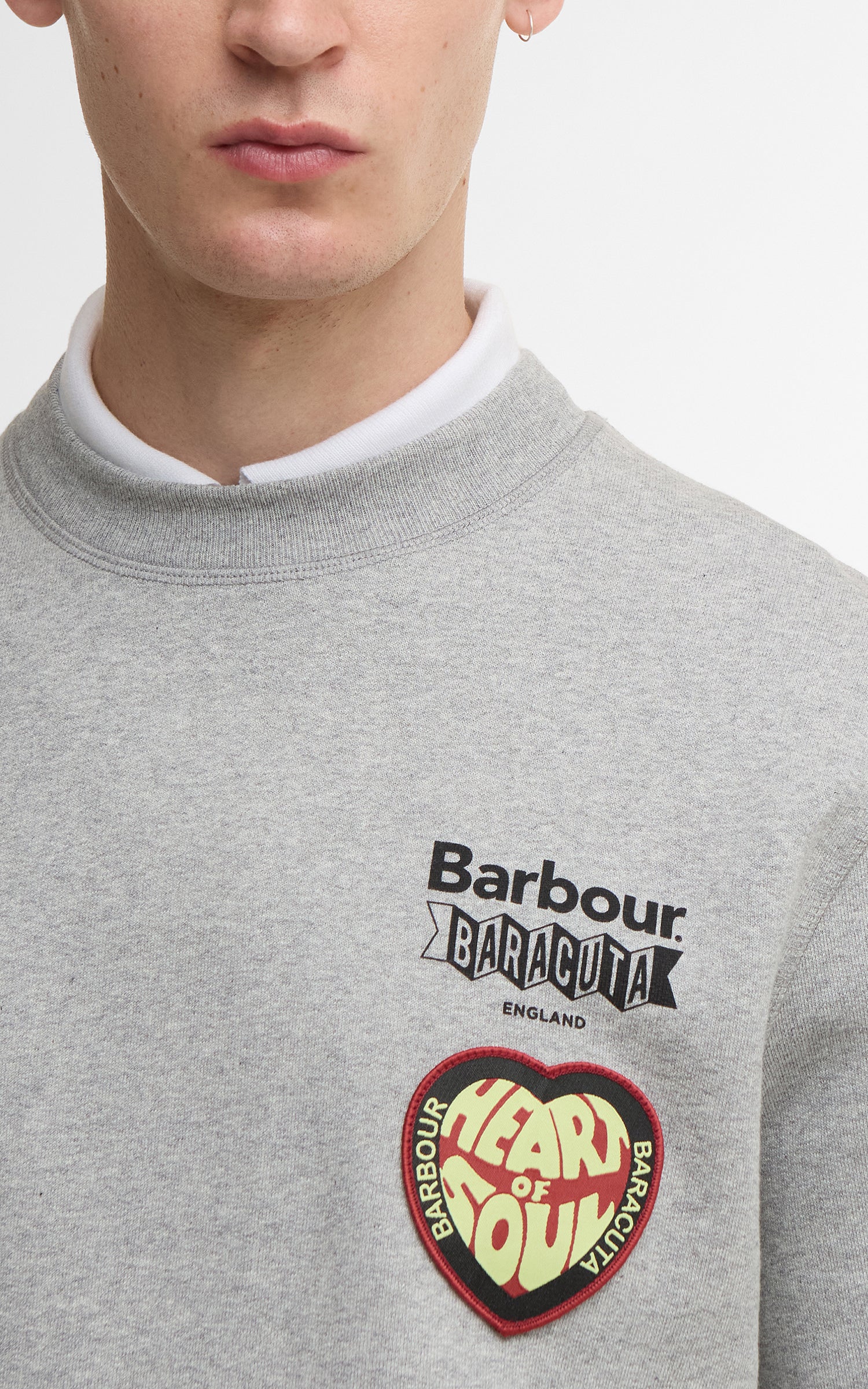 Barbour x Baracuta Sweatshirt Northern Grey Marl - Image 4