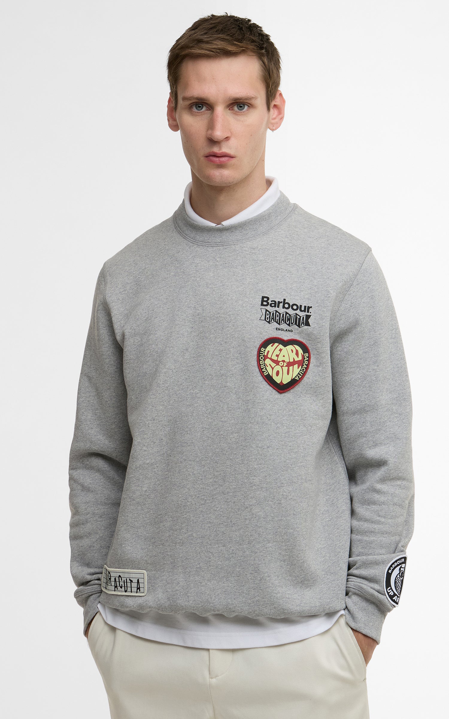 Barbour x Baracuta Sweatshirt Northern Grey Marl - Image 7