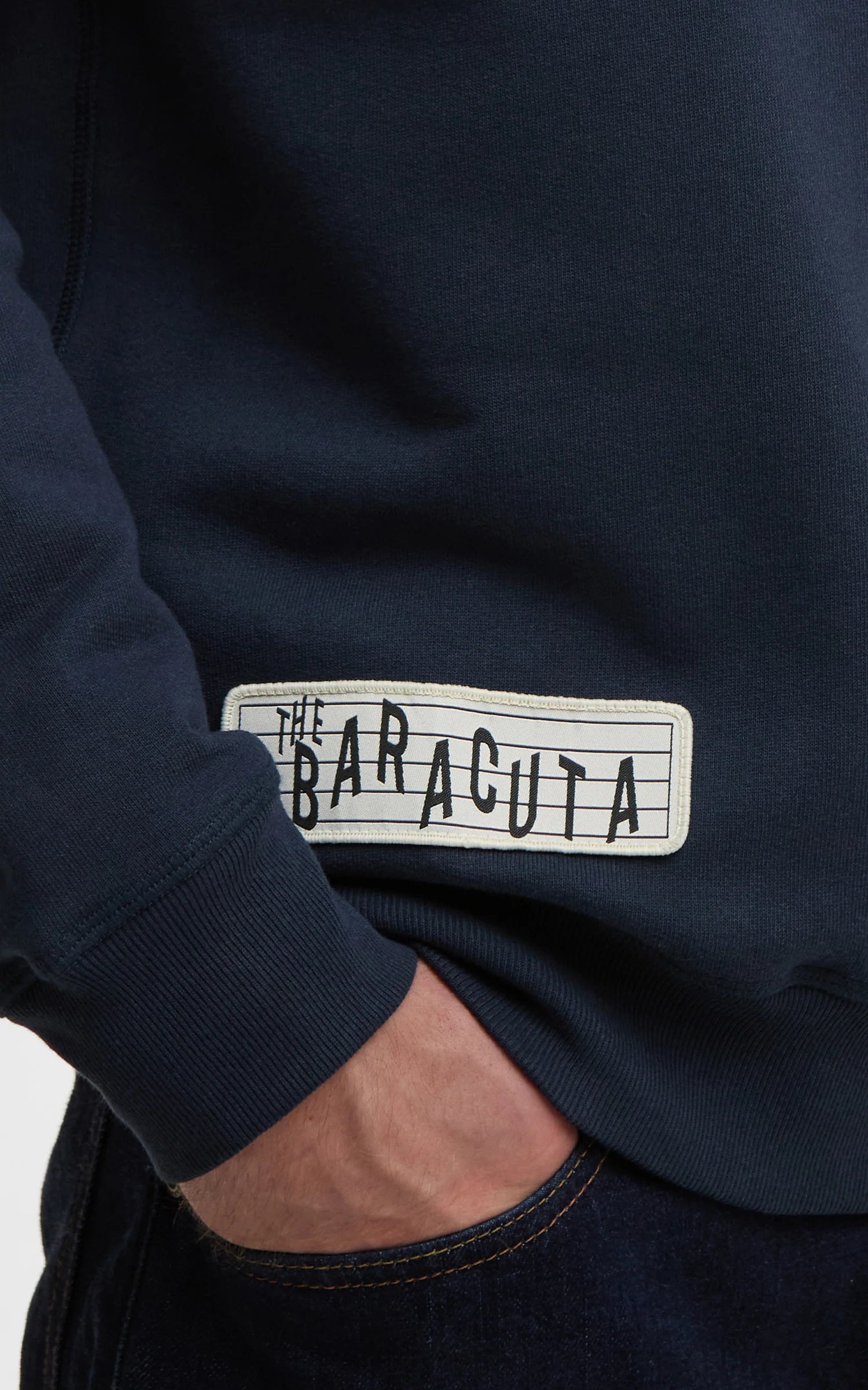 Barbour x Baracuta Sweatshirt Northern Navy - Image 5