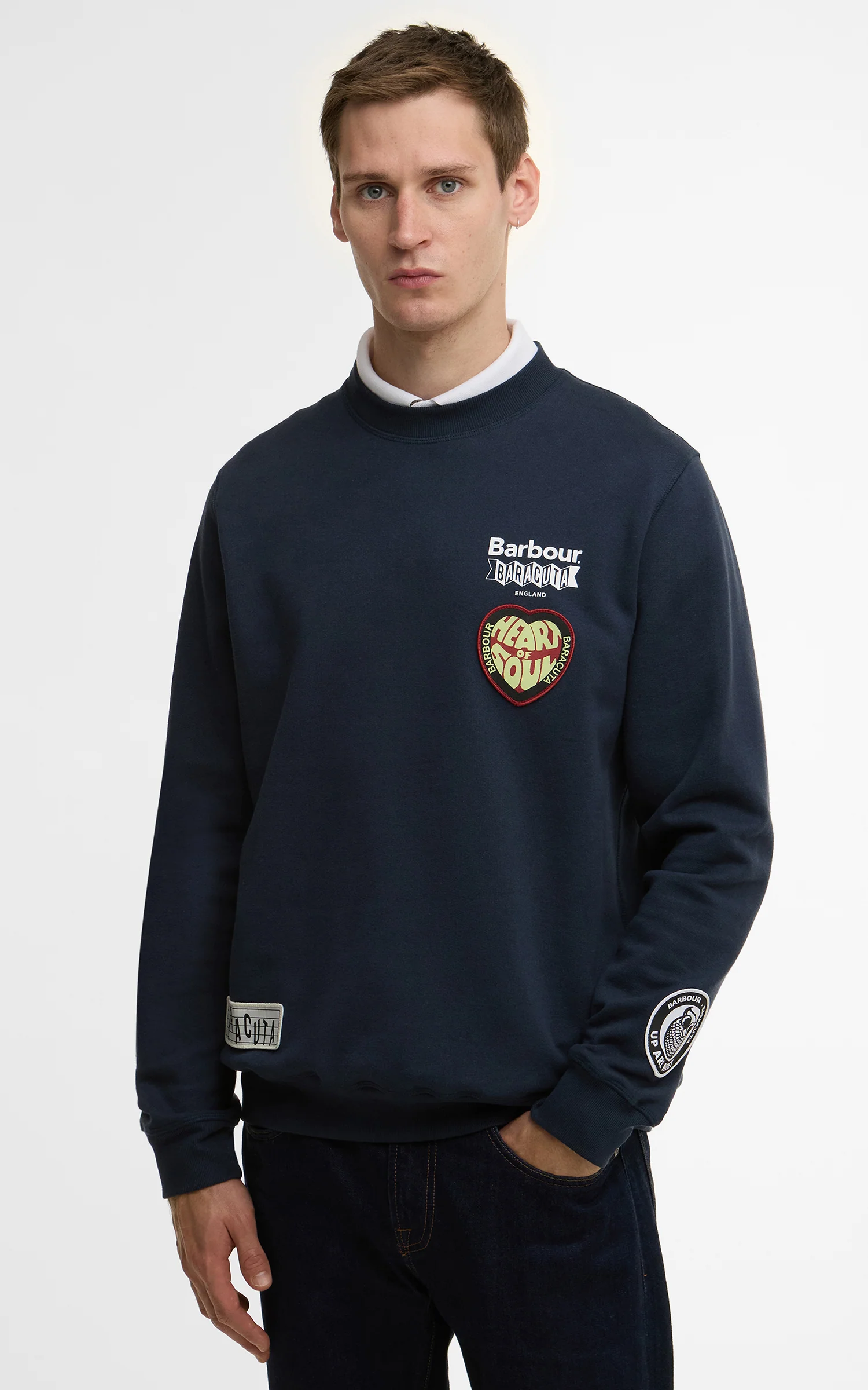 Barbour x Baracuta Sweatshirt Northern Navy - Image 7