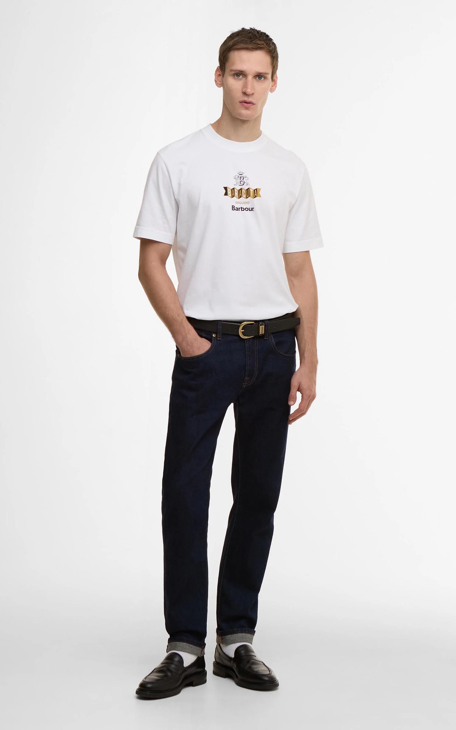 Barbour x Baracuta T-Shirt Vinyl Oversized White - Image 3