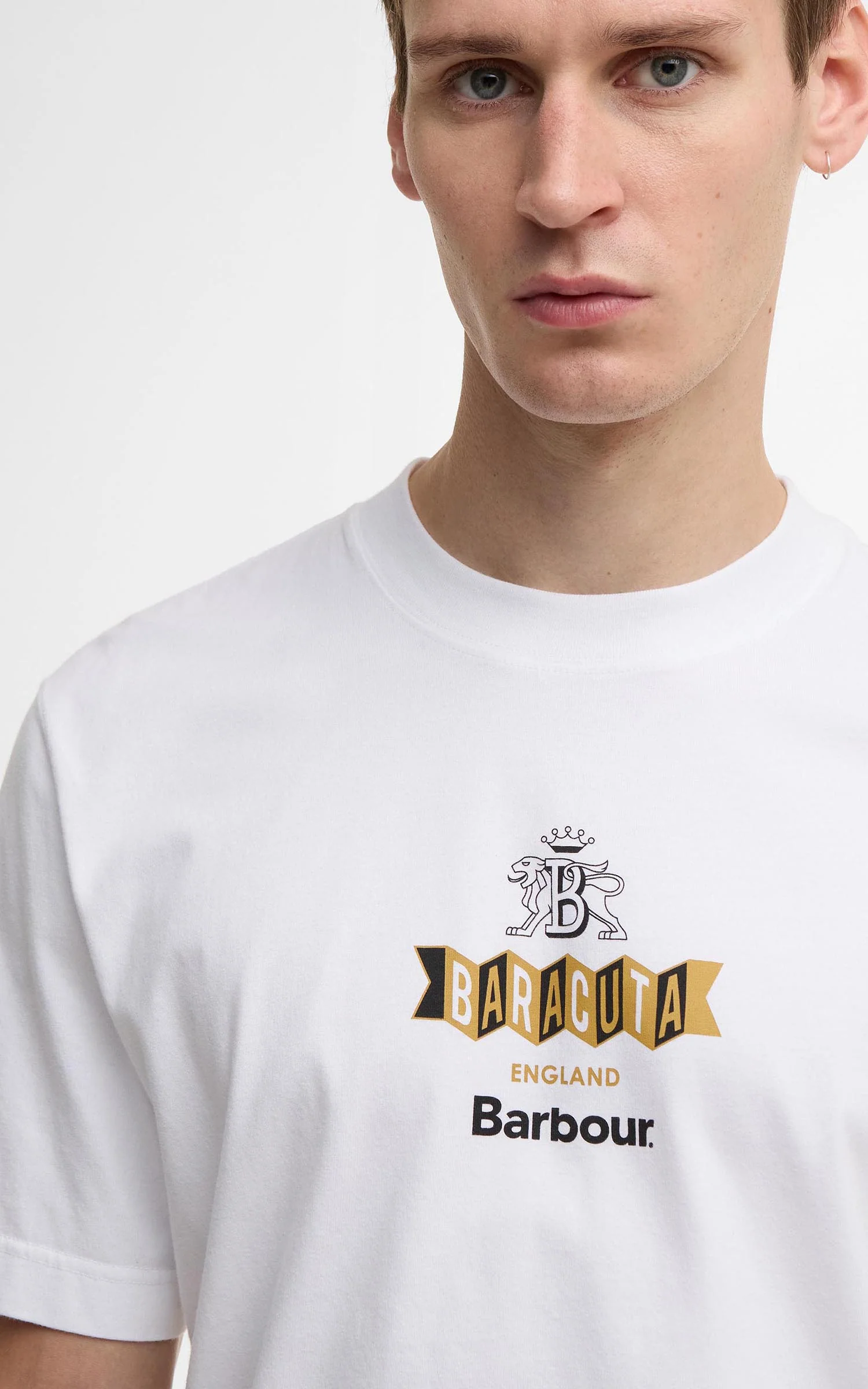 Barbour x Baracuta T-Shirt Vinyl Oversized White - Image 4