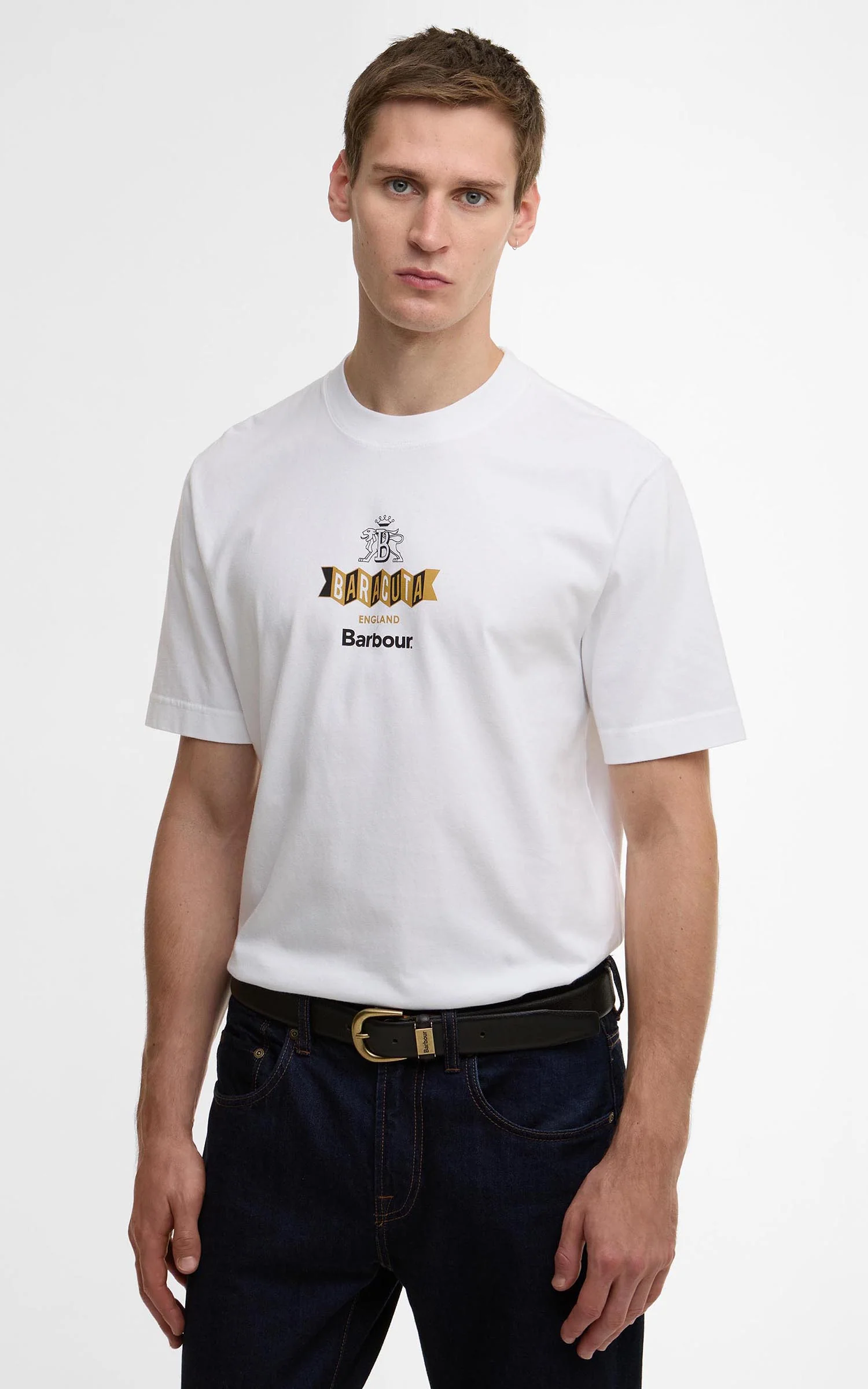 Barbour x Baracuta T-Shirt Vinyl Oversized White - Image 5