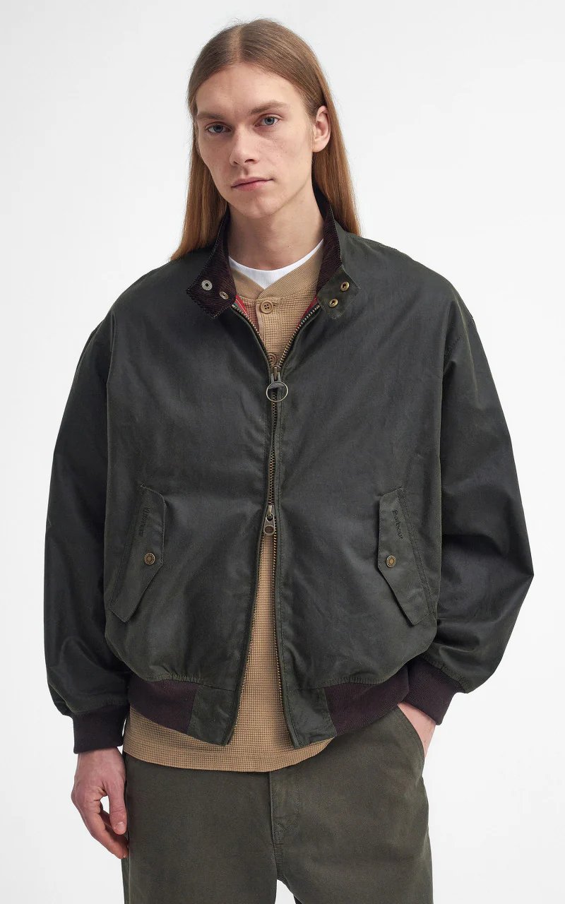 Barbour x Baracuta Wax Jacket Archive Olive - Image 11