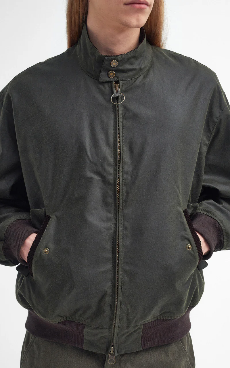 Barbour x Baracuta Wax Jacket Archive Olive - Image 6