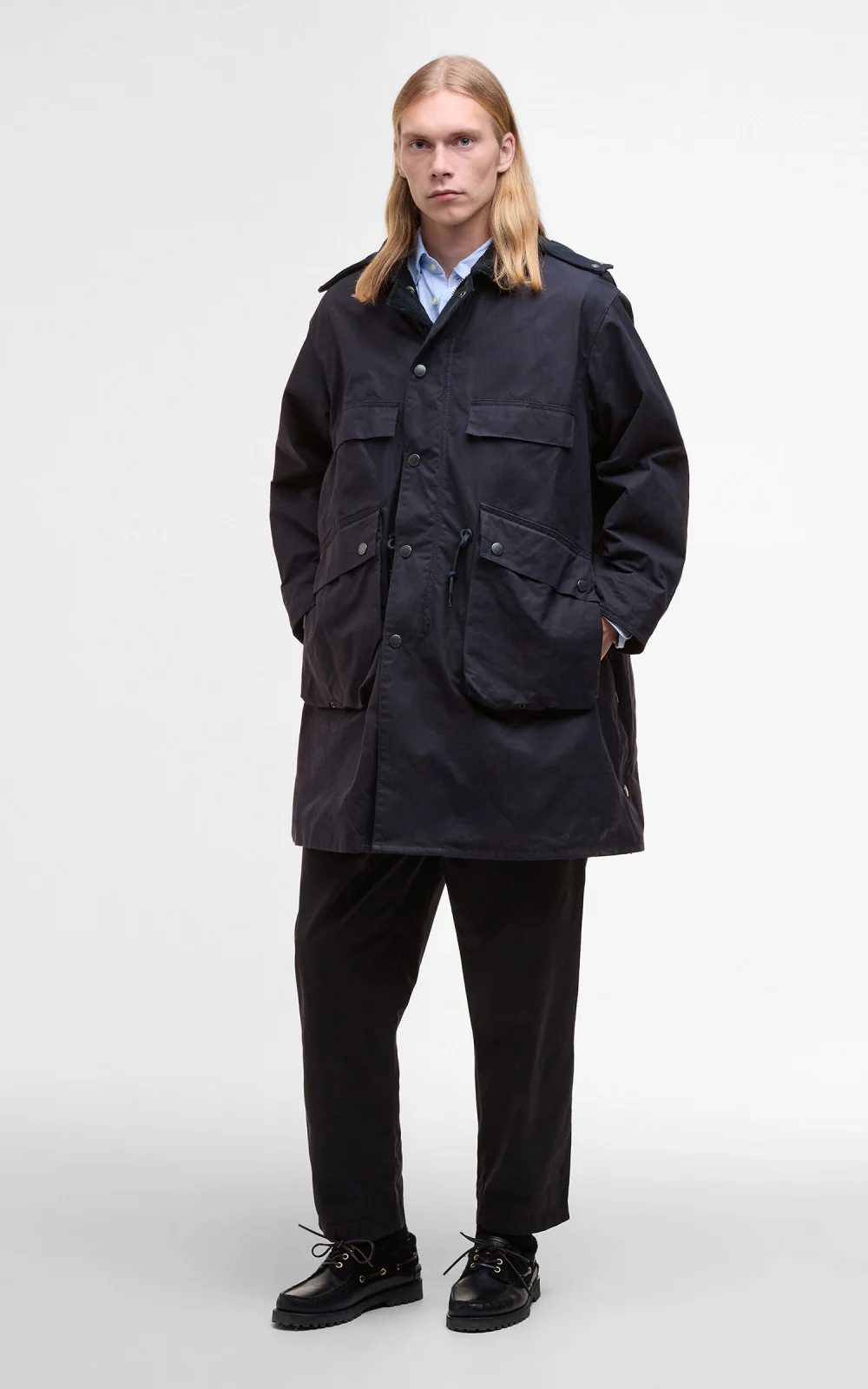 Barbour x Kaptain Sunshine Bedale Field Coat Dark Indigo - Image 4
