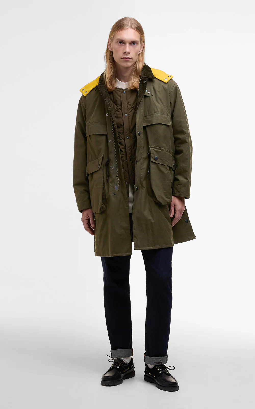 Barbour x Kaptain Sunshine Bedale Field Coat Khaki Brown - Image 2