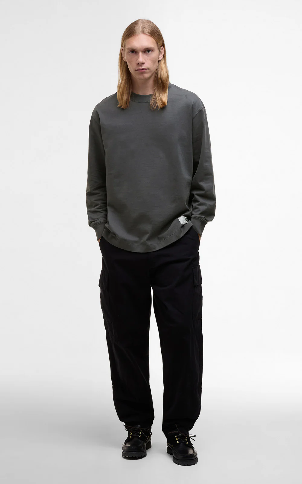 Barbour x Kaptain Sunshine L/S T-Shirt Iron - Image 2