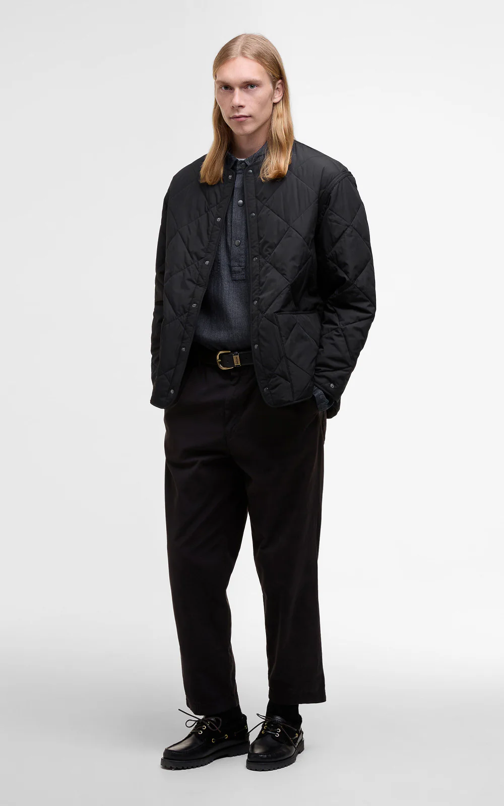 Barbour x Kaptain Sunshine Quilted Liner Black - Image 2