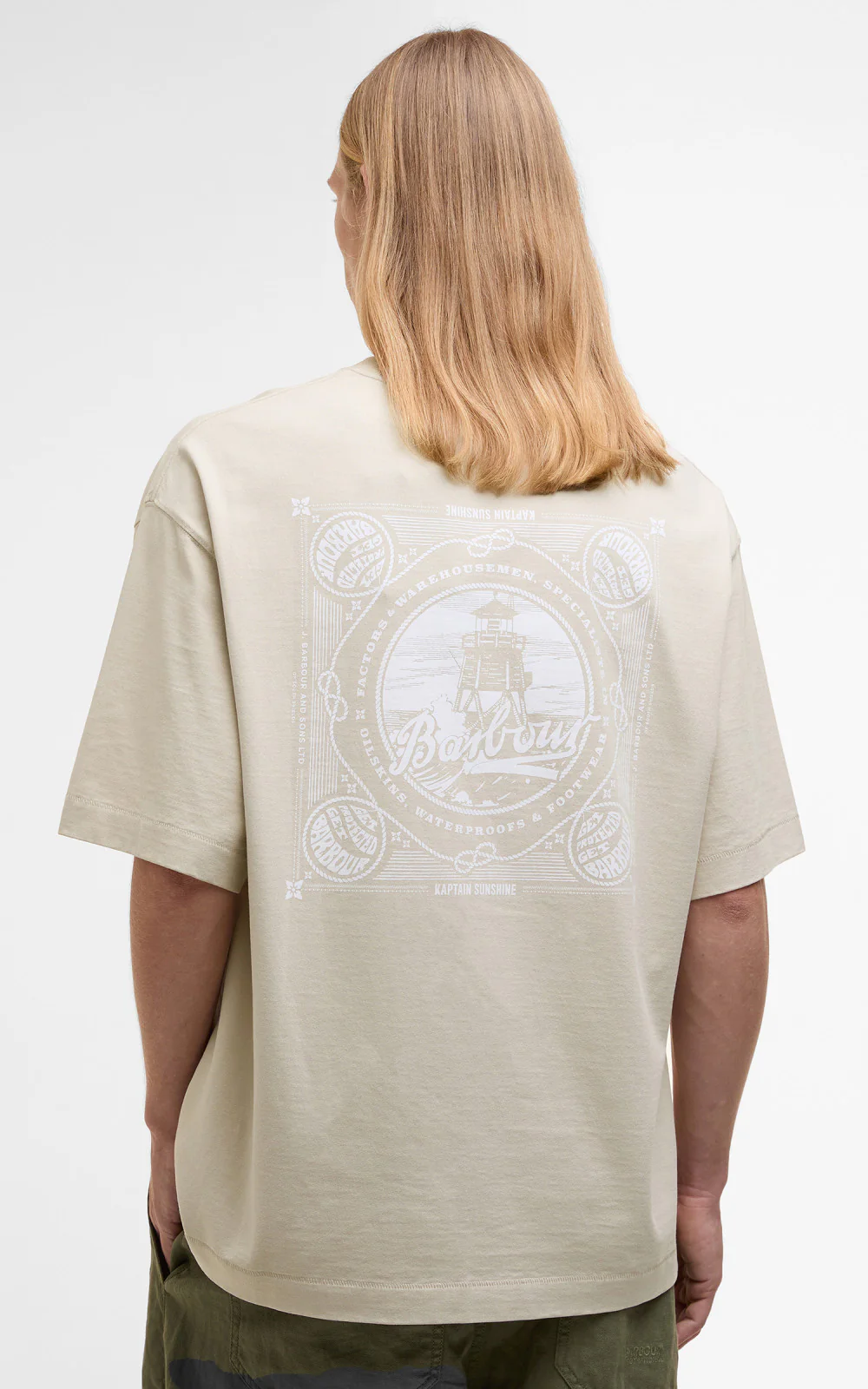 Barbour x Kaptain Sunshine S/S T-Shirt Clay - Image 2
