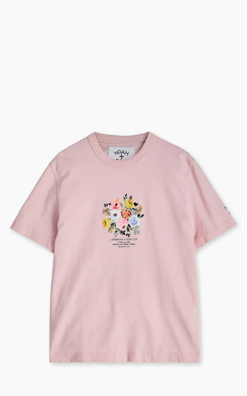 Barbour x NOAH Floral T-Shirt Chalk Pink