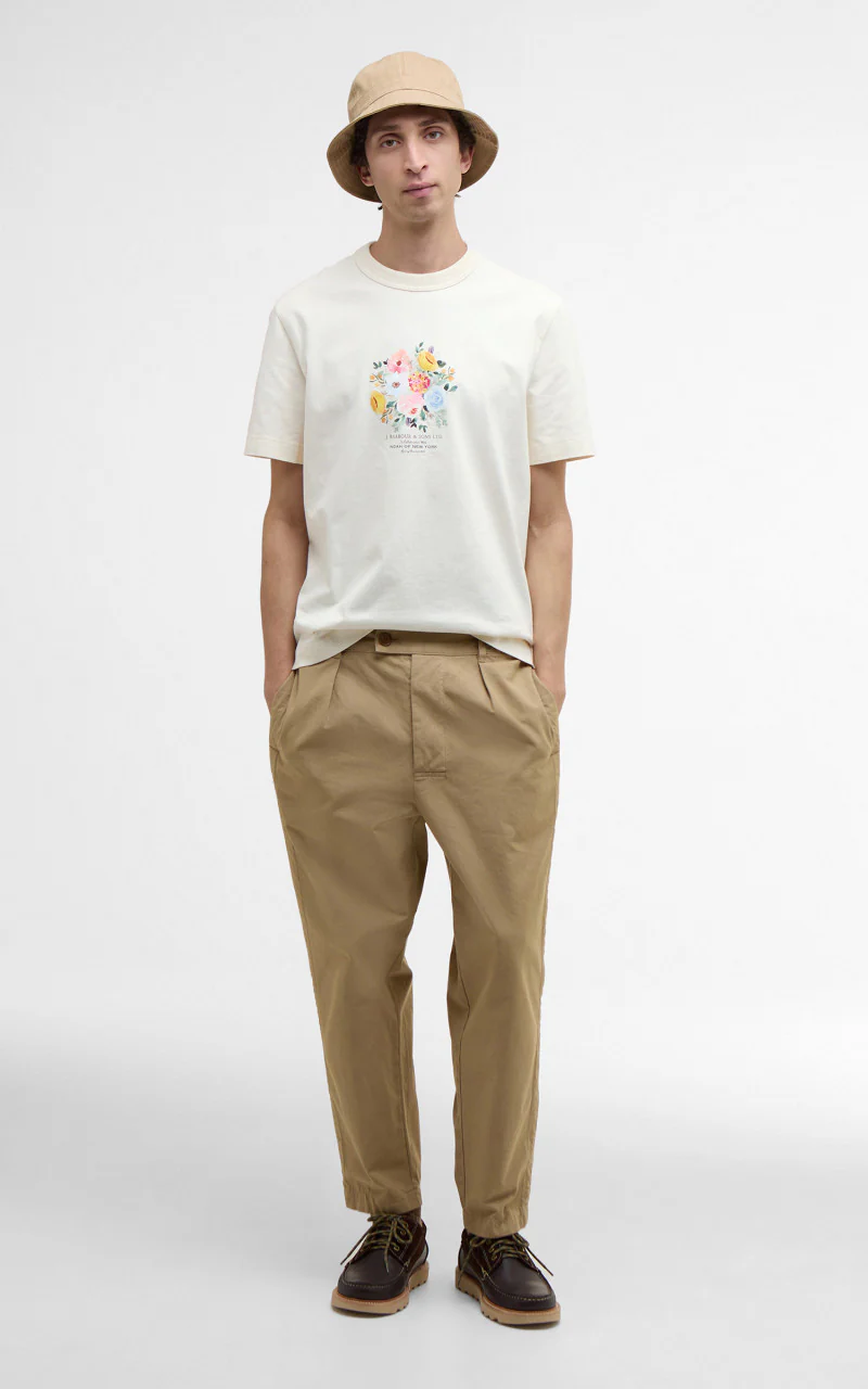 Barbour x NOAH Floral T-Shirt Whisper White - Image 2