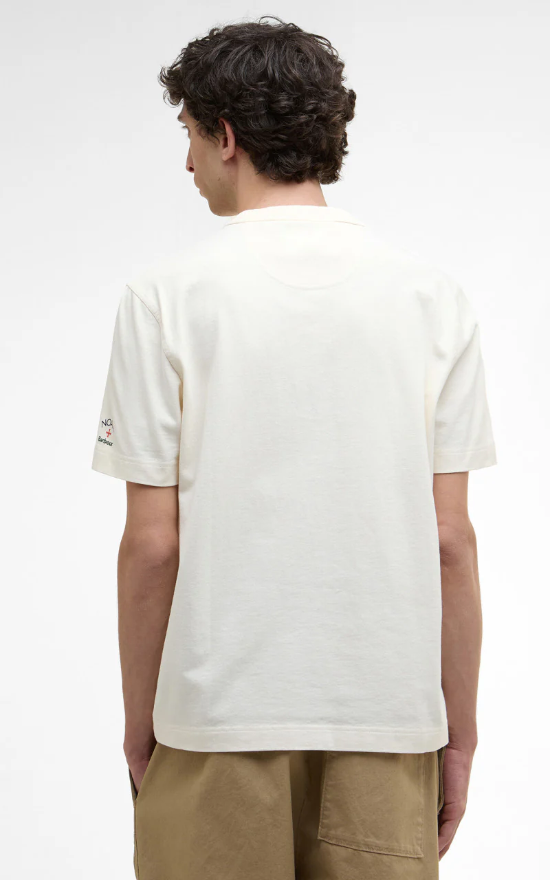 Barbour x NOAH Floral T-Shirt Whisper White - Image 5