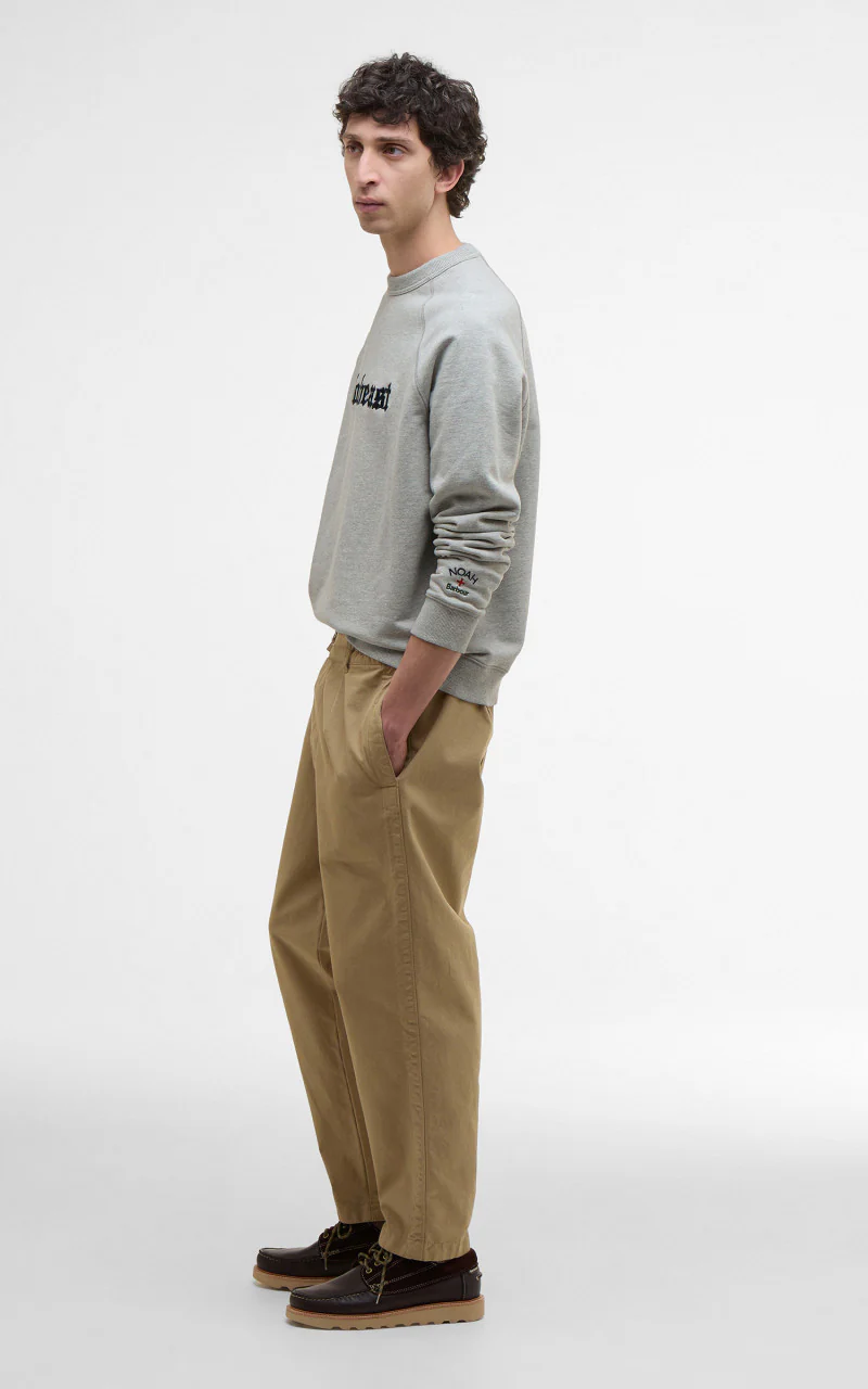 Barbour x NOAH Northeast Sweatshirt Grey Marl - Image 3